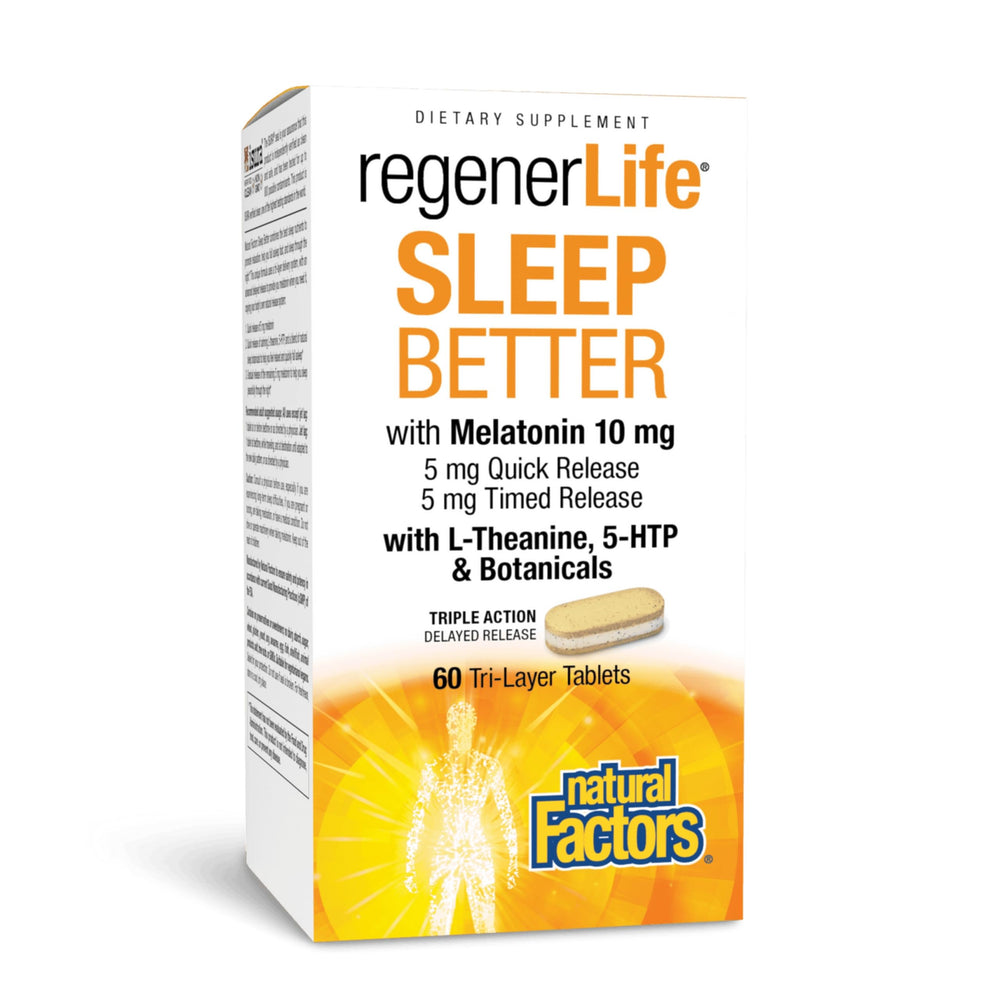 Natural Factors REGENERLIFE Sleep Better bottle and packaging