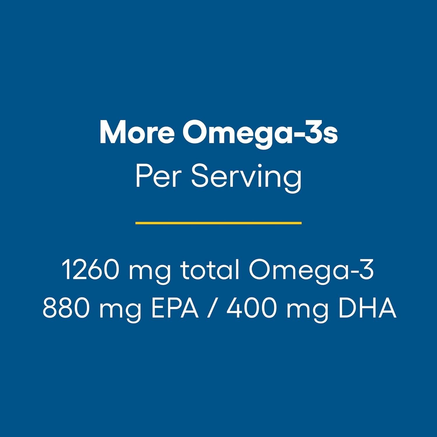 Omega-3 breakdown: EPA 800 mg and DHA 400 mg per serving