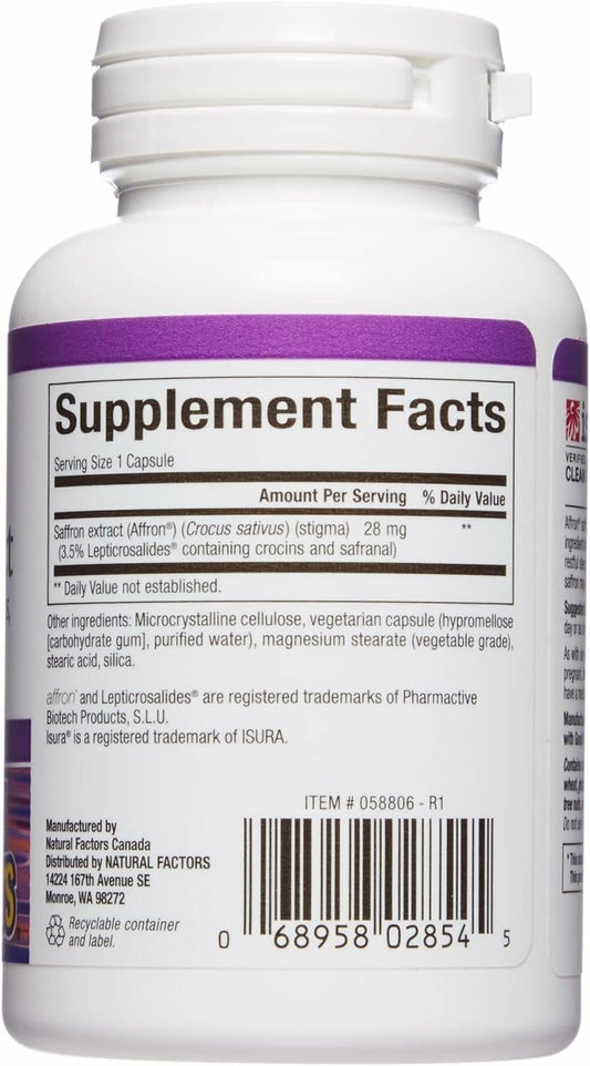 Close-up of saffron extract capsules