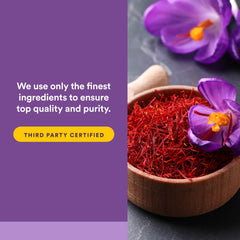 Saffron threads and supplements arrangement