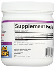 Close-up of ingredients in Natural Factors Stress-Relax Magnesium Citrate