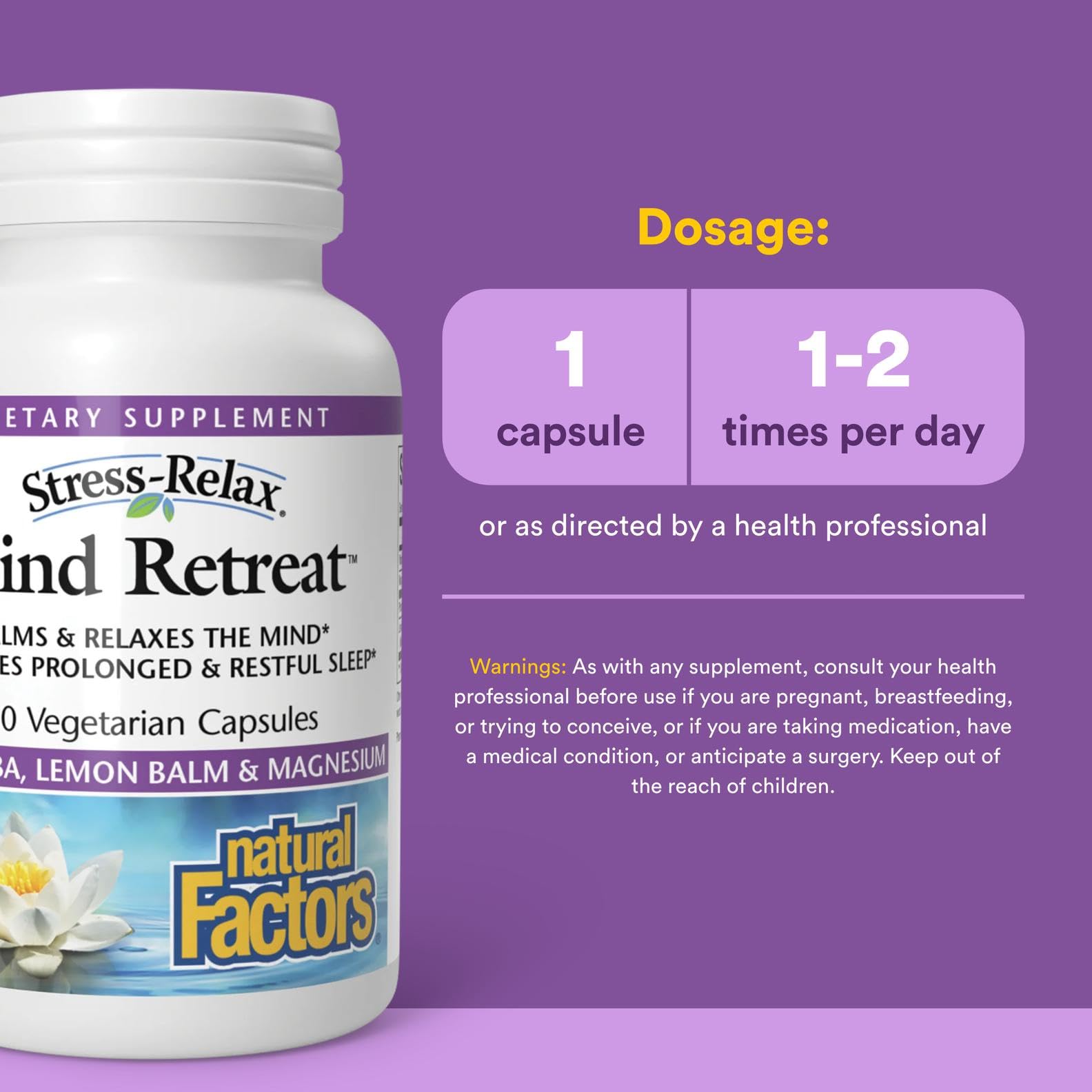 Close-up of Mind Retreat capsules