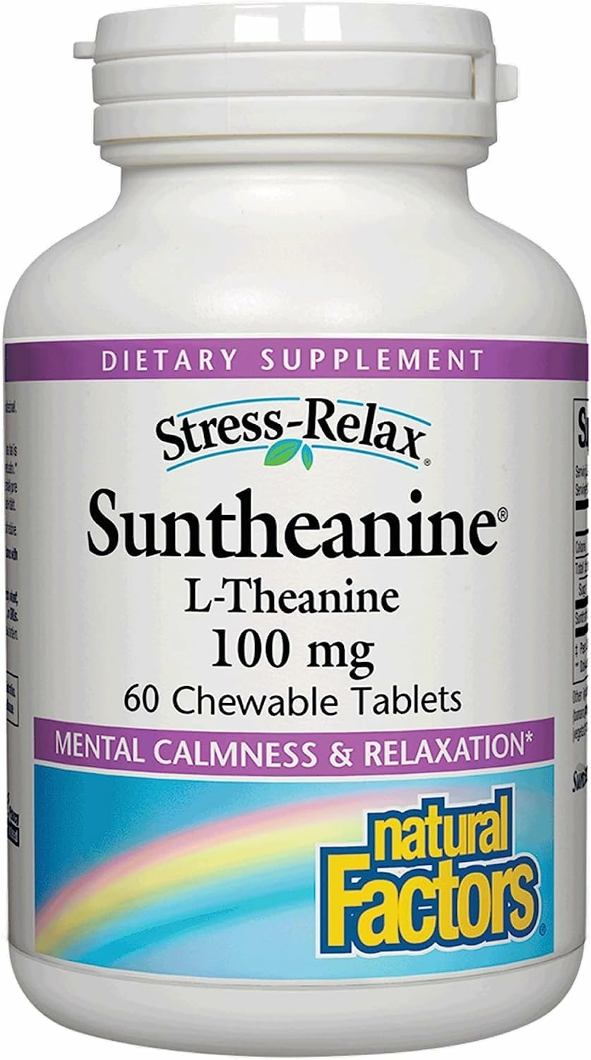 Natural Factors Suntheanine 100 mg chewables packshot