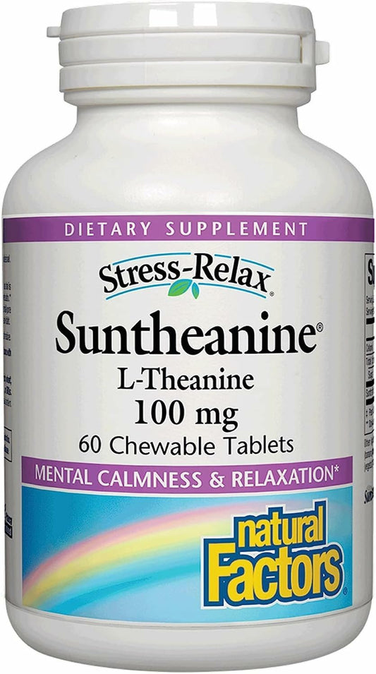 Natural Factors Suntheanine 100 mg chewables packshot