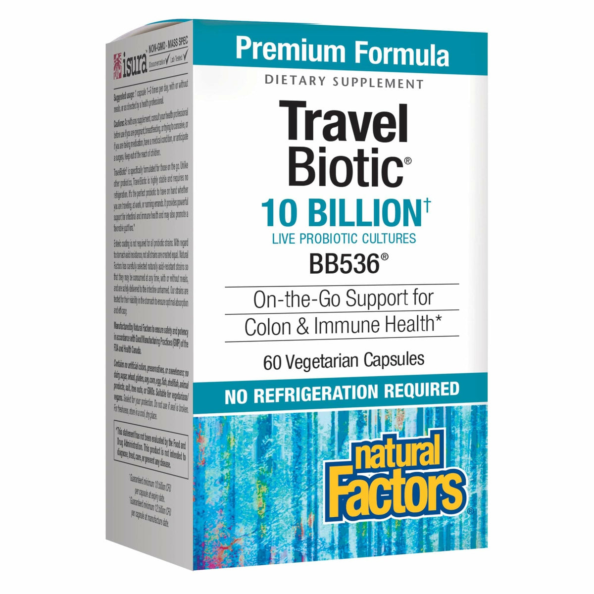 Natural Factors TravelBiotic bottle with 60 capsules