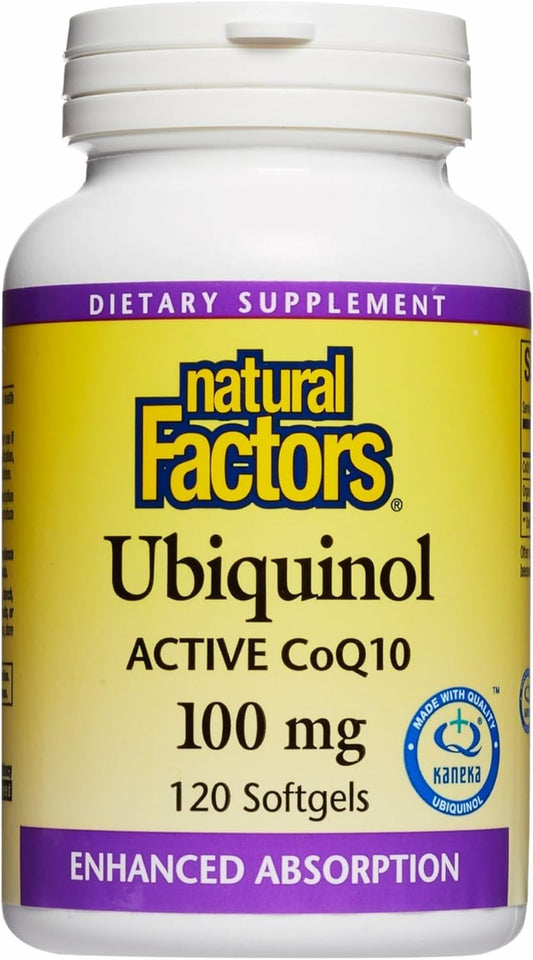 Natural Factors Ubiquinol 100 mg bottle front