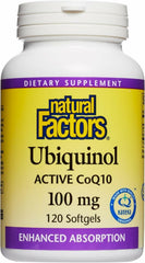 Natural Factors Ubiquinol 100 mg bottle front