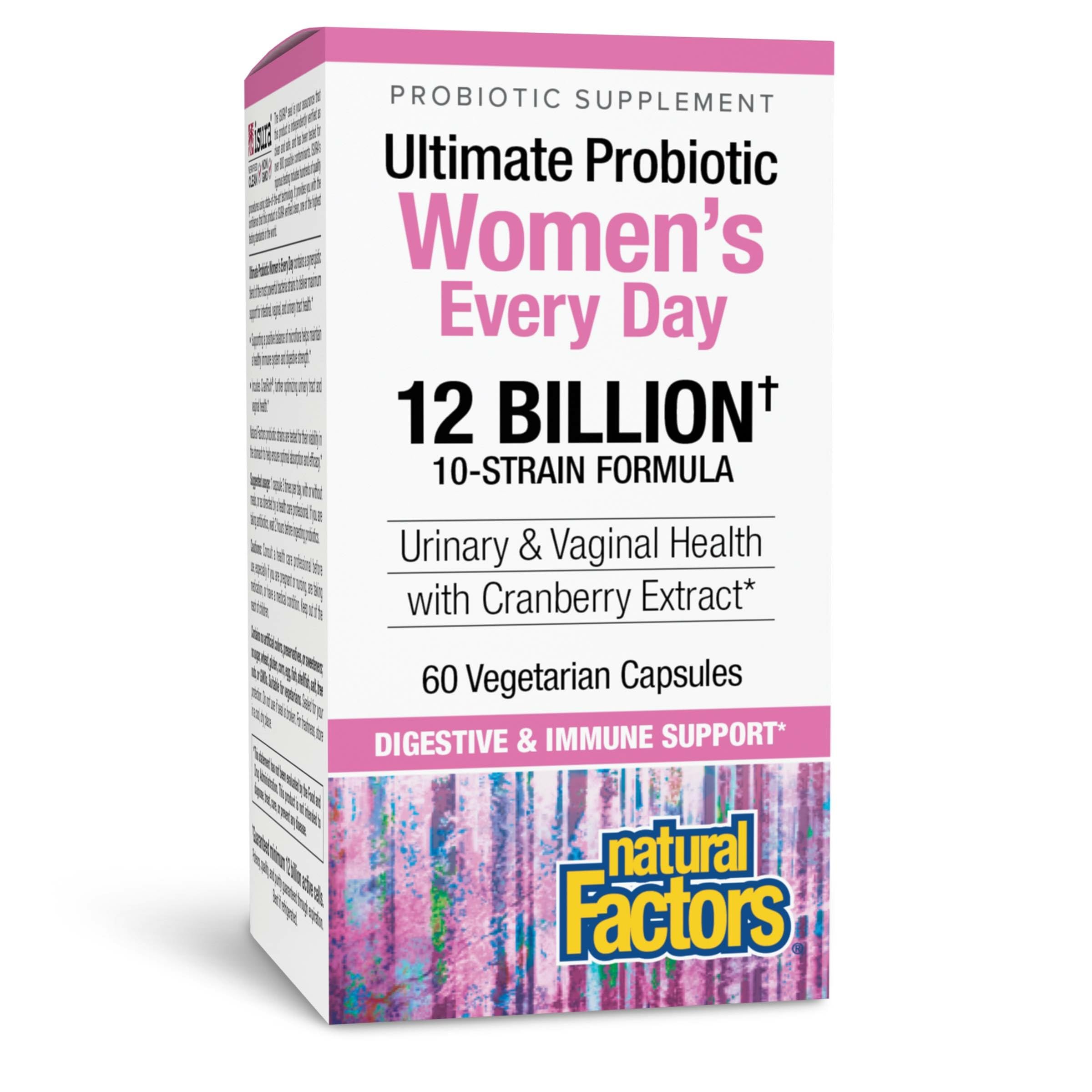 Natural Factors Ultimate Probiotic Women's Everyday bottle on white background