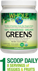 Natural Factors vegan green powder scoop for easy daily servings.