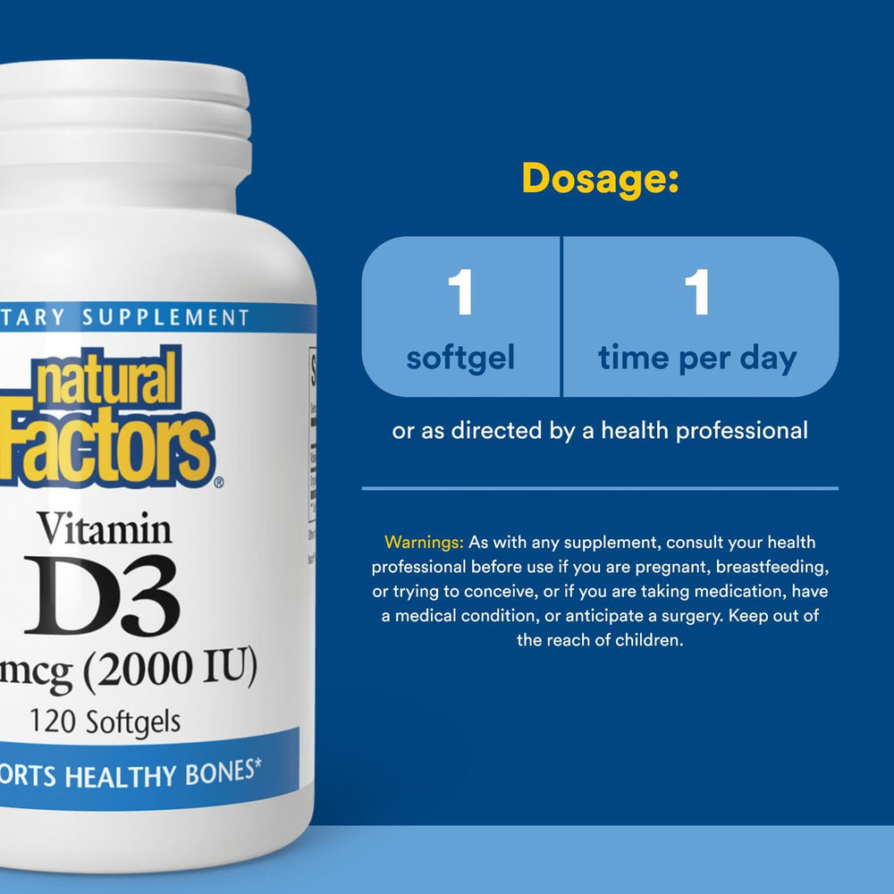 Vitamin D3 blended with organic flaxseed oil for better absorption