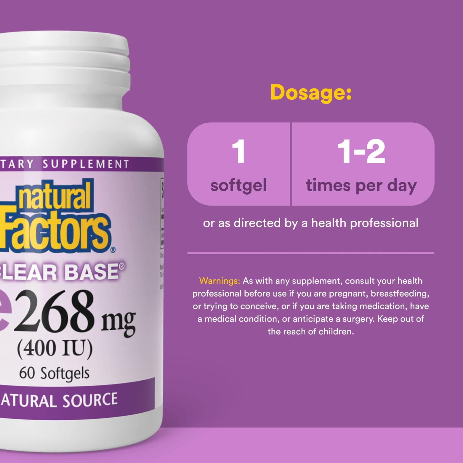 d-alpha tocopherol Vitamin E with beta, delta, and gamma tocopherols