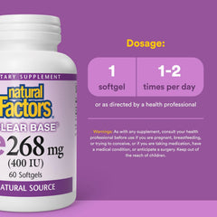 d-alpha tocopherol Vitamin E with beta, delta, and gamma tocopherols