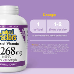 Organic farming and sustainable sourcing for Natural Factors Vitamin E