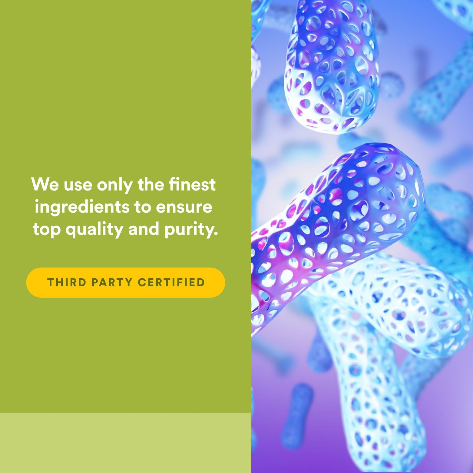 Product label highlighting vegan, gluten-free, non-GMO, soy-free and dairy-free