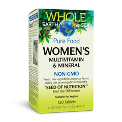 Packaging front of Natural Factors Whole Earth & Sea Women's Multivitamin