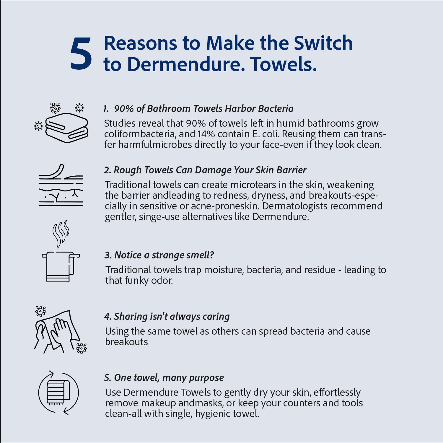 Ultra-absorbent disposable towels help with makeup removal and skincare routines.