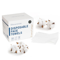 Disposable Face Towels packaging shows eco-friendly design for home or travel use.