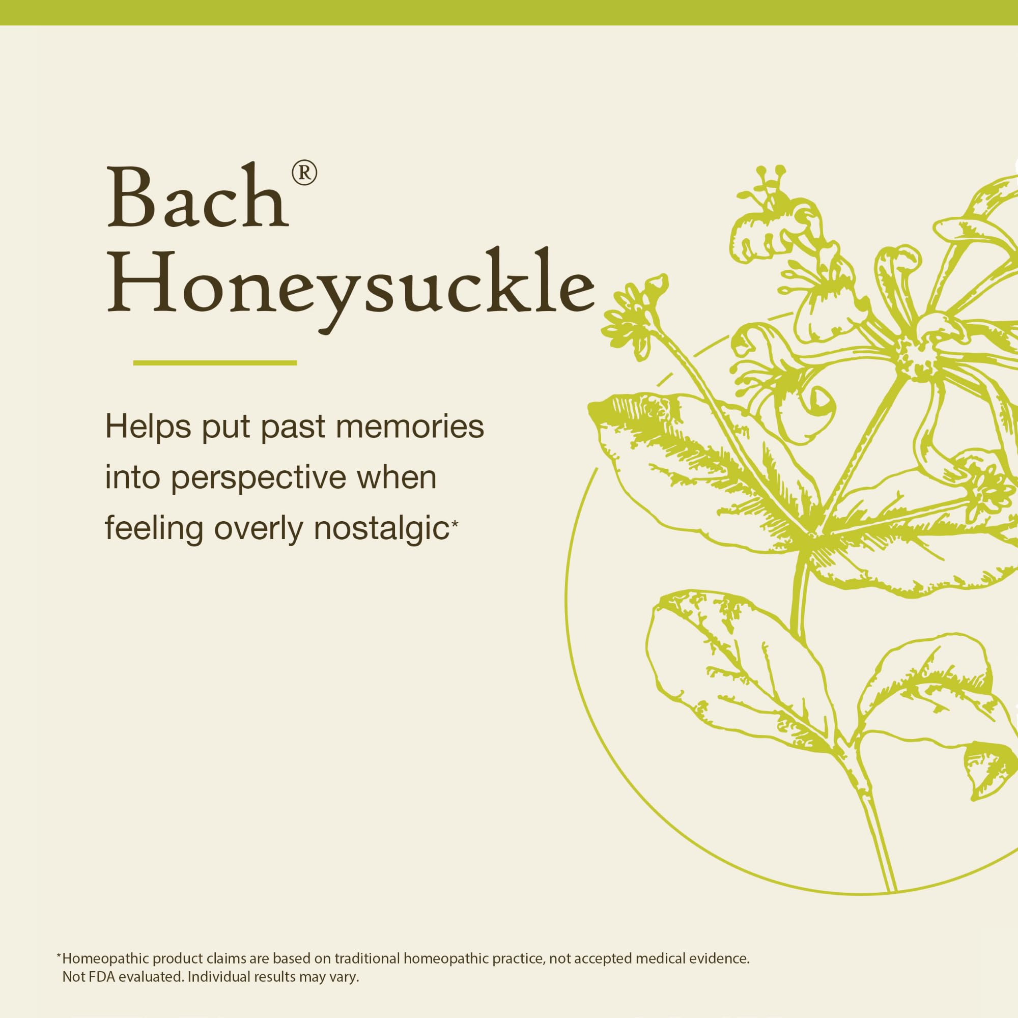Natural flower remedies packaging and ingredients
