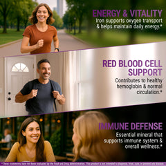 Natural grape flavor liquid iron drops in 2oz bottle