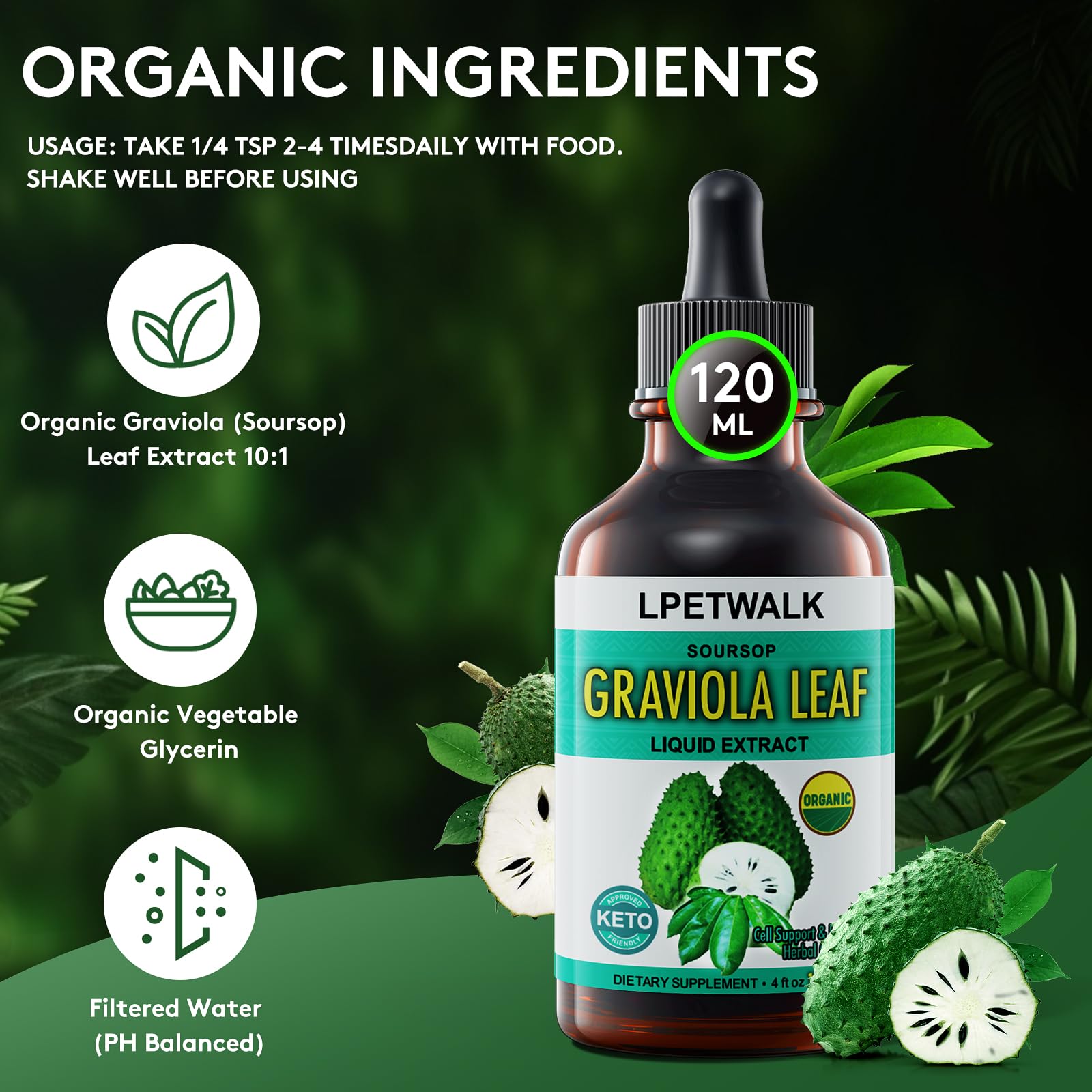 Natural Guanabana leaves drops for soursop extract