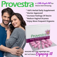 Back label details of Provestra 30 tablets bottle by Natural Health Source