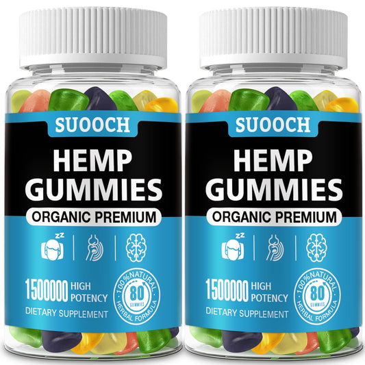 Front view of Natural Hemp Gummies 2-Pack