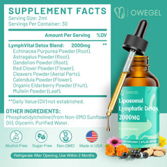 Natural herbal drops for lymphatic detox and cleansing