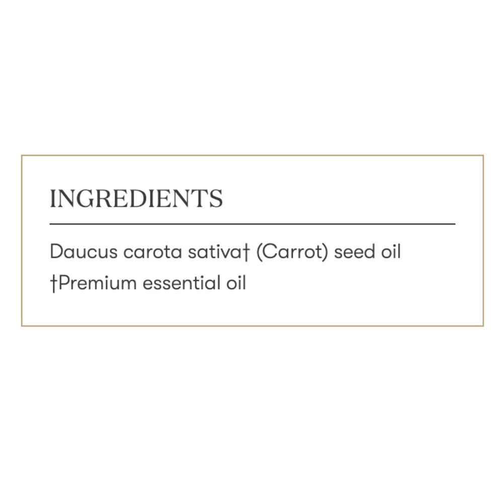 Natural ingredients focus with Carrot Seed Oil complements clean skincare routines.