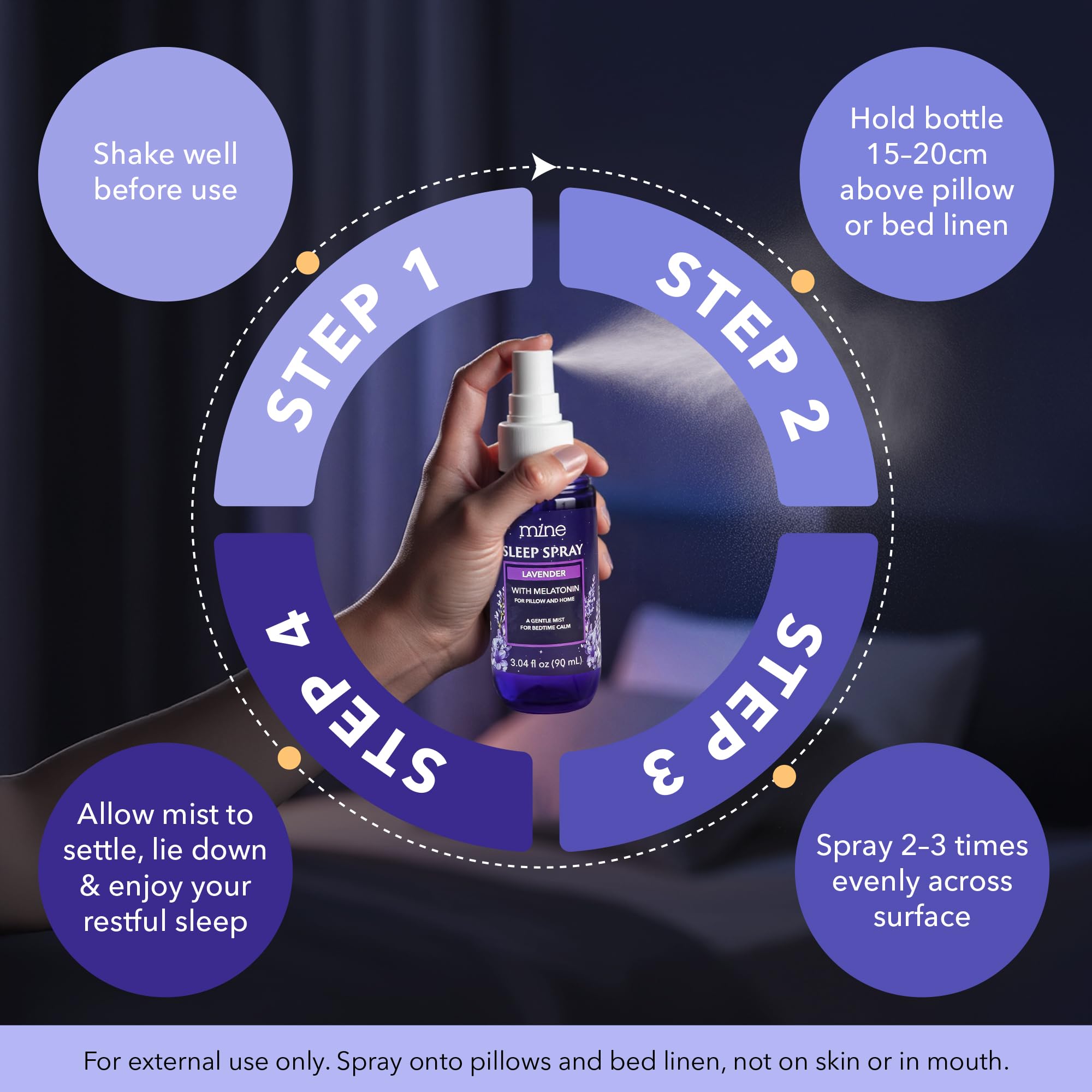 Natural ingredients: lavender essential oil and orange peel