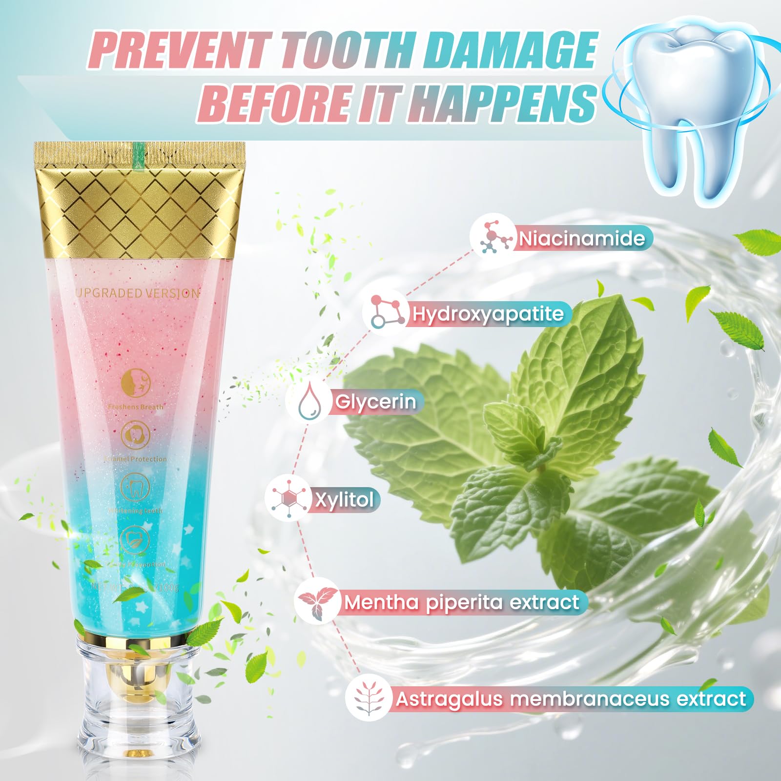 Natural ingredients like xylitol in toothpaste