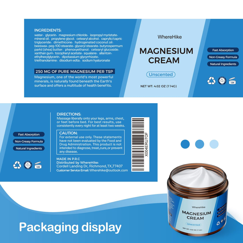 Relief from leg cramps using magnesium cream