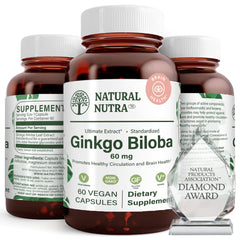 Natural Nutra Ginkgo Biloba bottle with 60 capsules