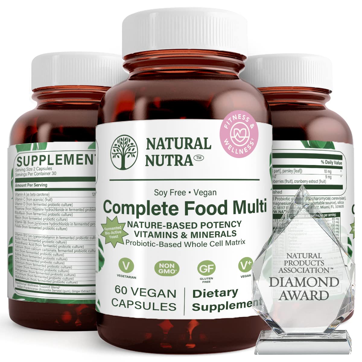 Natural Nutra Whole Food Multivitamin bottle with 60 capsules