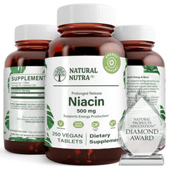 Natural Nutra Niacin 500mg Time-Release bottle
