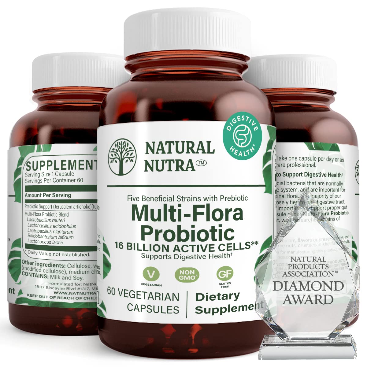 Natural Nutra Ultimate Flora probiotic bottle front view