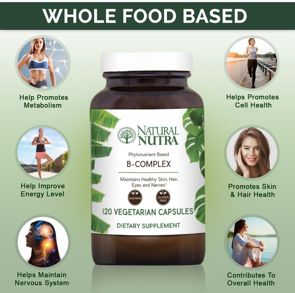 Ingredients collage for Natural Nutra Vitamin B Complex.