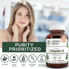 Graphic representing heart health with Vitamin E