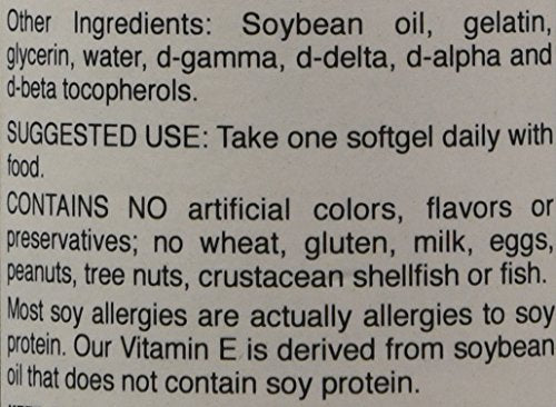Product packaging of Natural Nutra Vitamin E softgels