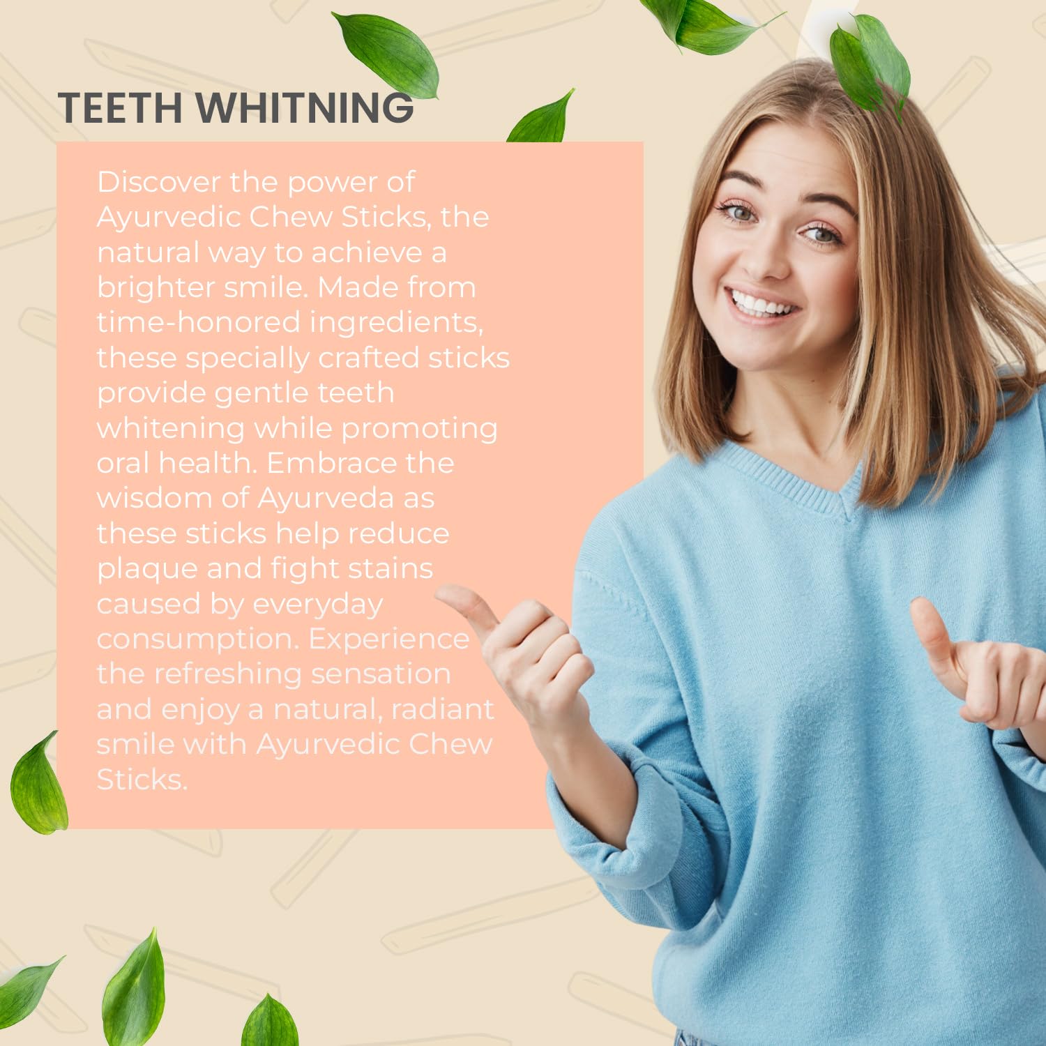 Chew sticks for natural oral care and fresh breath