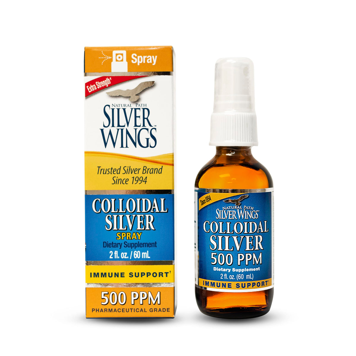 Natural Path Silver Wings Colloidal Silver 2oz spray bottle