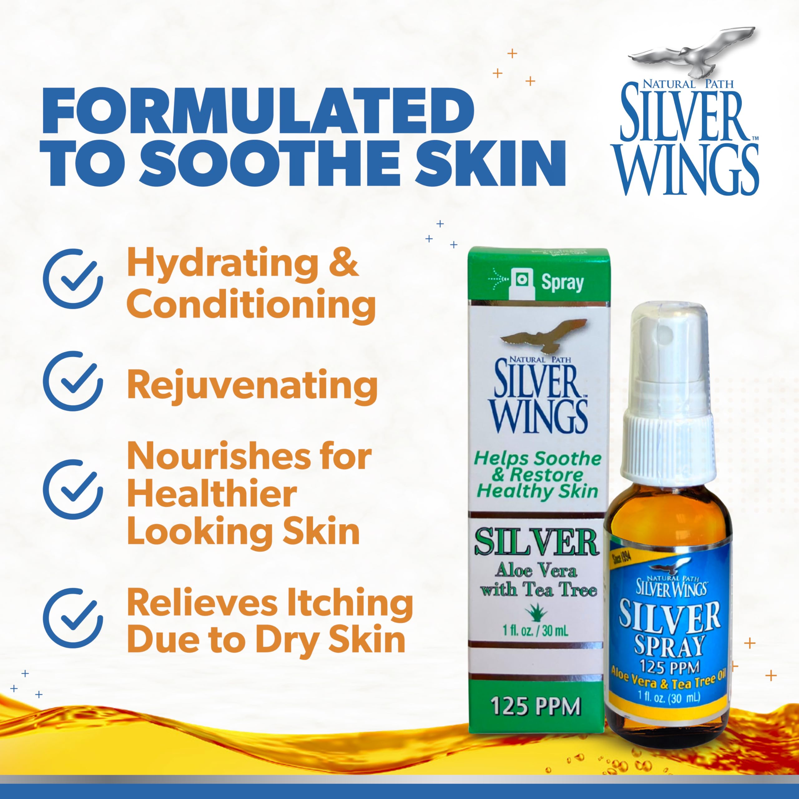 Close-up of Aloe Vera leaf juice and Tea Tree oil ingredients