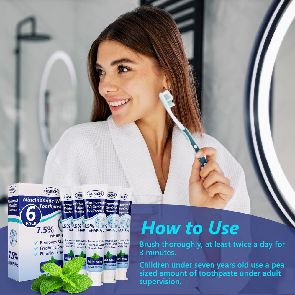 Natural peppermint flavor toothpaste