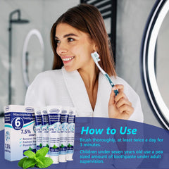 Natural peppermint flavor toothpaste