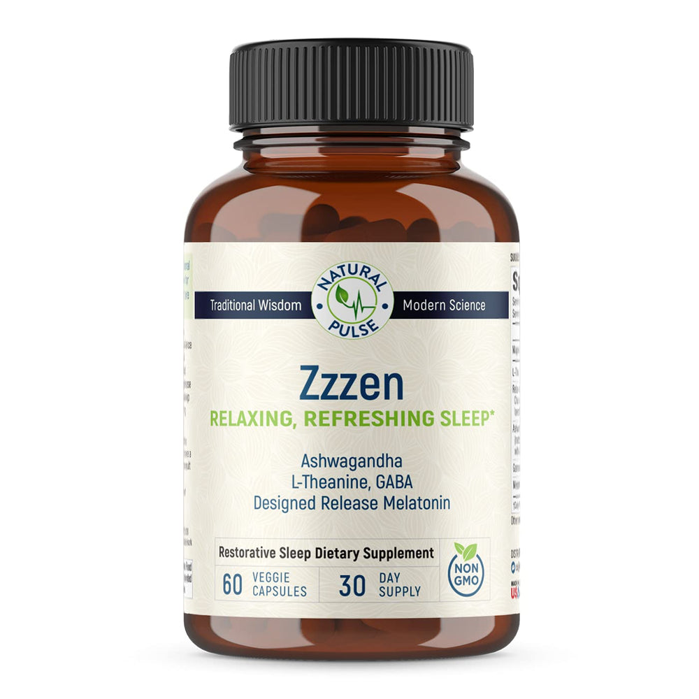 Natural Pulse Zzzen Sleep Aid bottle with capsules