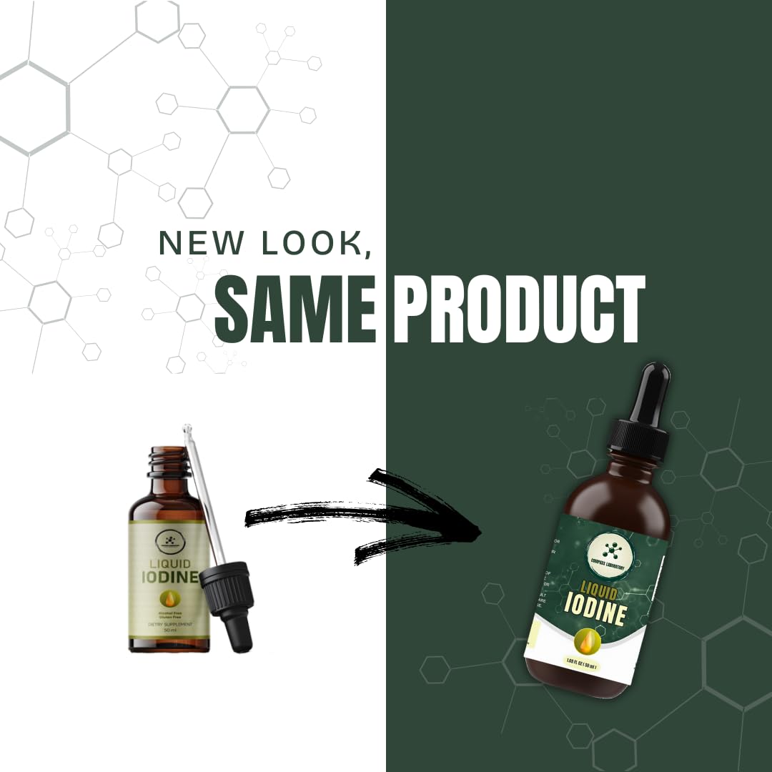 Natural, chemical-free iodine drops packaging and labeling