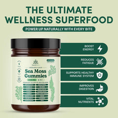 Natural Rems Sea Moss Gummies green apple flavor encourages a pleasant daily wellness routine