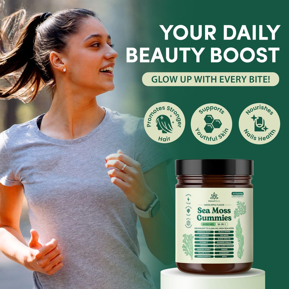 Natural Rems Sea Moss Gummies travel-friendly pack for on-the-go wellness support