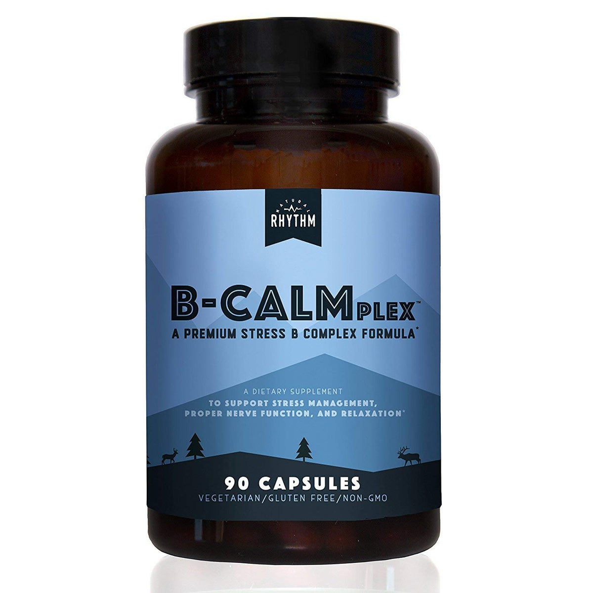 Natural Rhythm B-CALMplex bottle label on white background