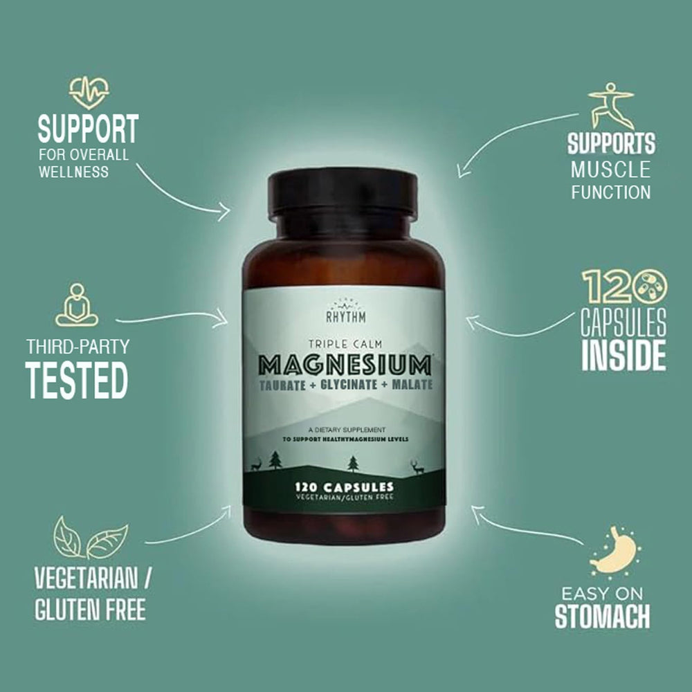 Lifestyle image with magnesium supplement and a glass of water
