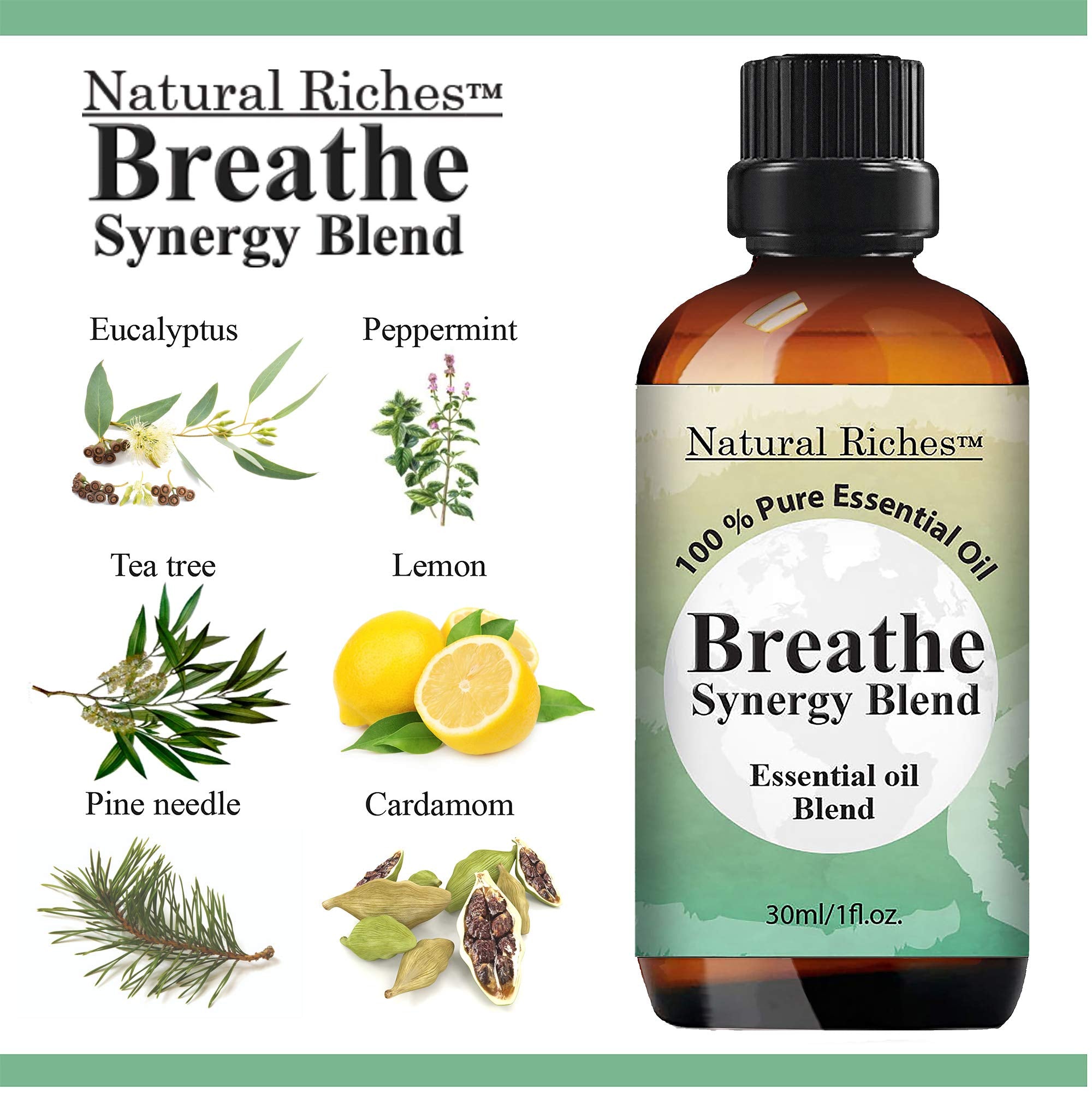 Ingredients: eucalyptus peppermint tea tree lemon pine needle cardamom laurel leaf oils